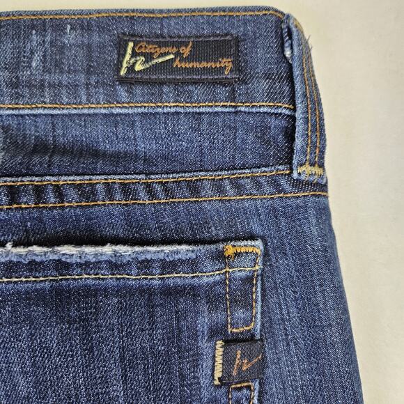 Citizens Of Humanity Womens Dita Bootcut Jean Dark Wash Low Rise Western Blue 27 - Picture 10 of 16